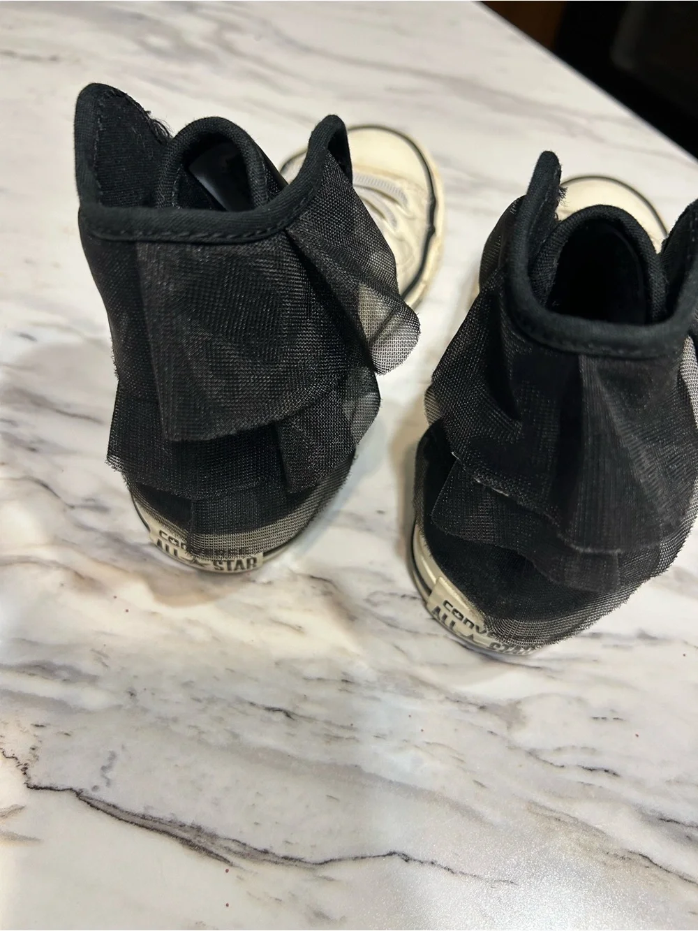 Converse Kids High-Top Sneakers in Beige and Black